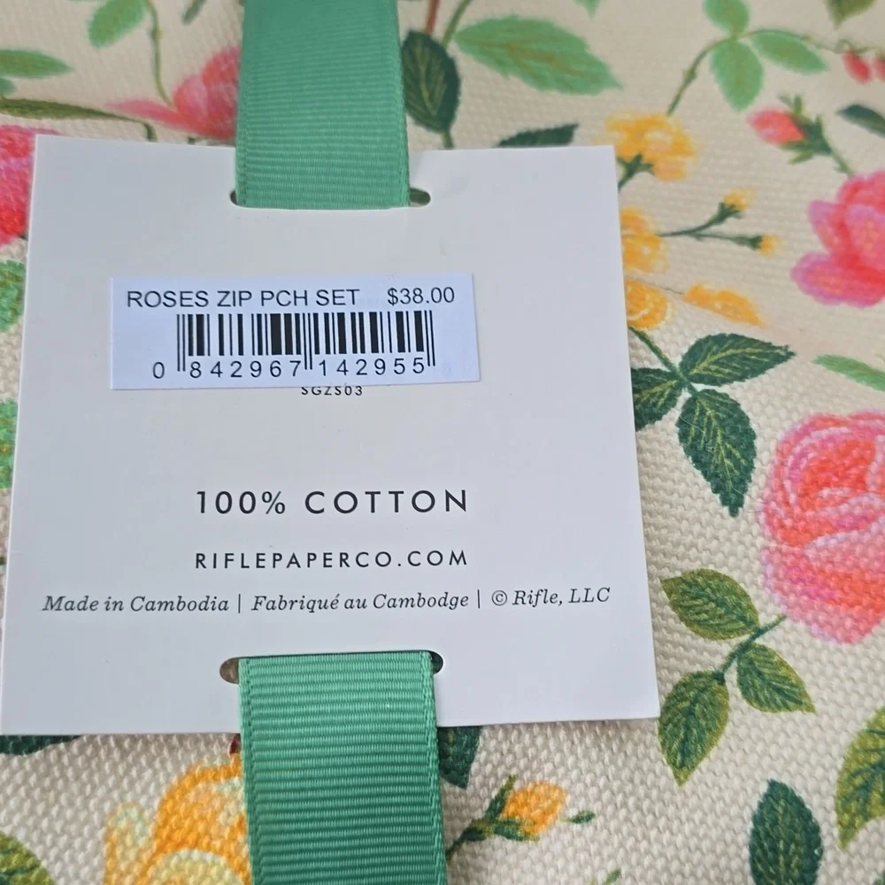 Rifle Paper Co. zippered pouch